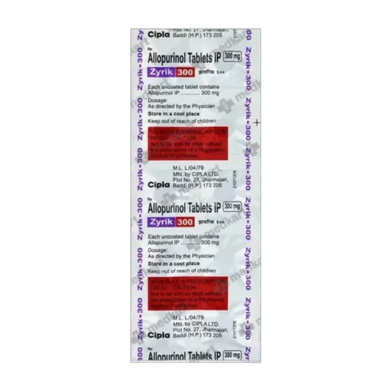 zyrik 300mg tablet 10's